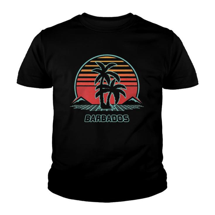 Barbados Retro Vintage 80S Style Youth T-shirt
