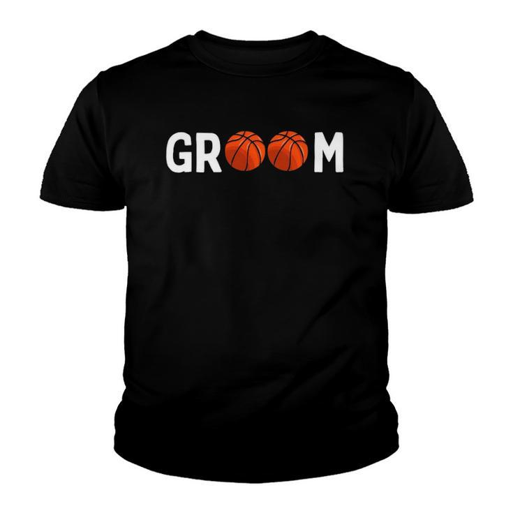 Basketball Groom Wedding Party Funny Youth T-shirt