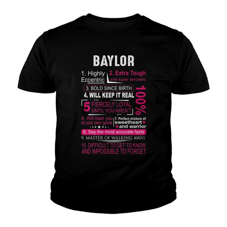 Baylor Name Gift   Baylor Name Youth T-shirt
