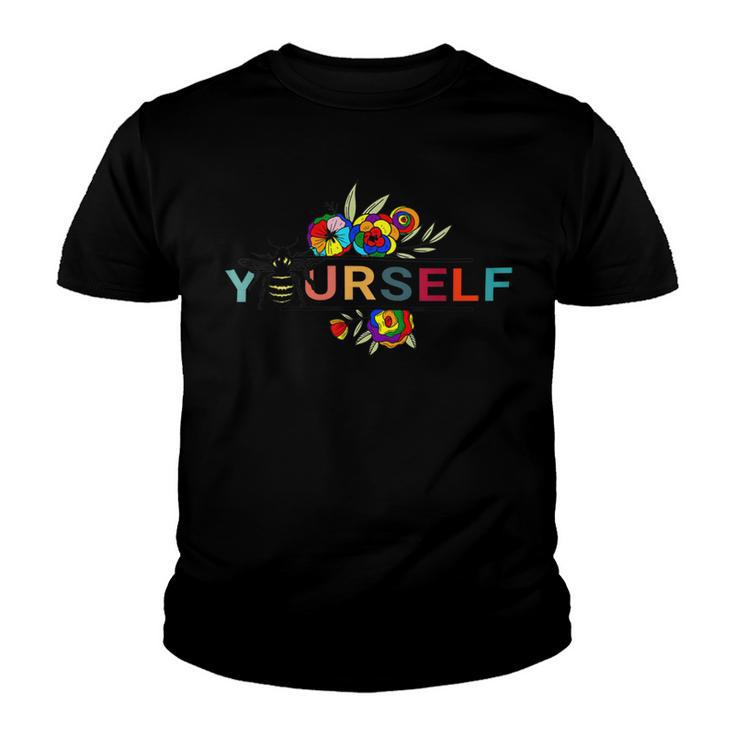 Bee Bee Bee Yourself Gay Pride Lgbtq Funny Rainbow Bee V5 Youth T-shirt