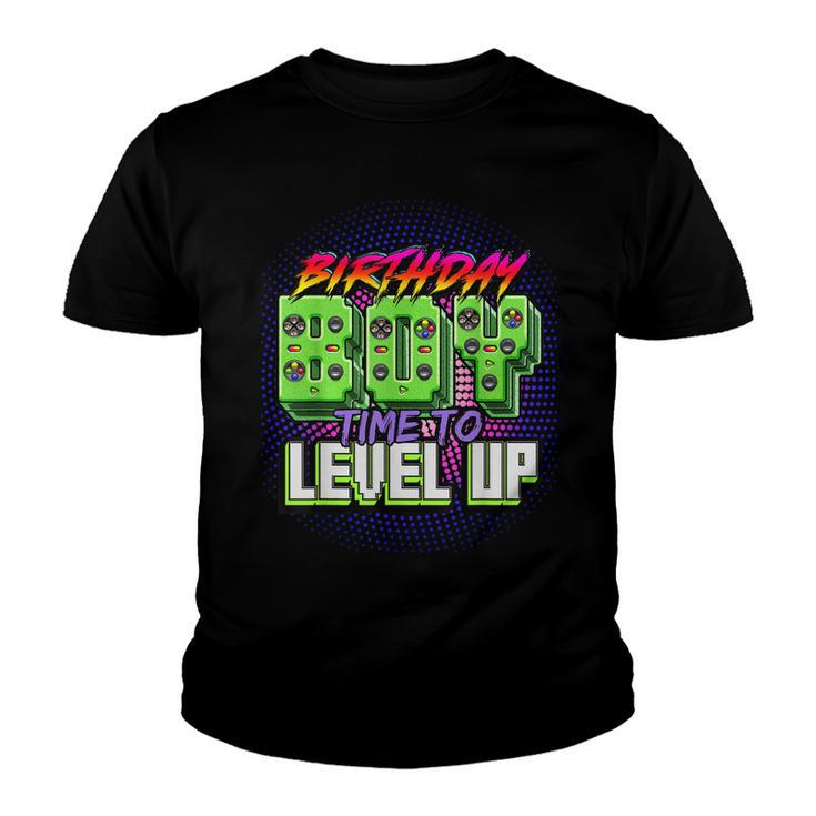 Birthday Boy Time To Level Up Video Game Birthday Party Boys  Youth T-shirt