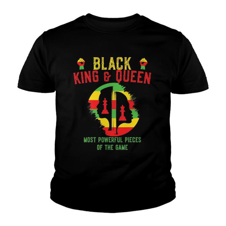 Black King And Queen Most Powerful Piece Of The Game Youth T-shirt