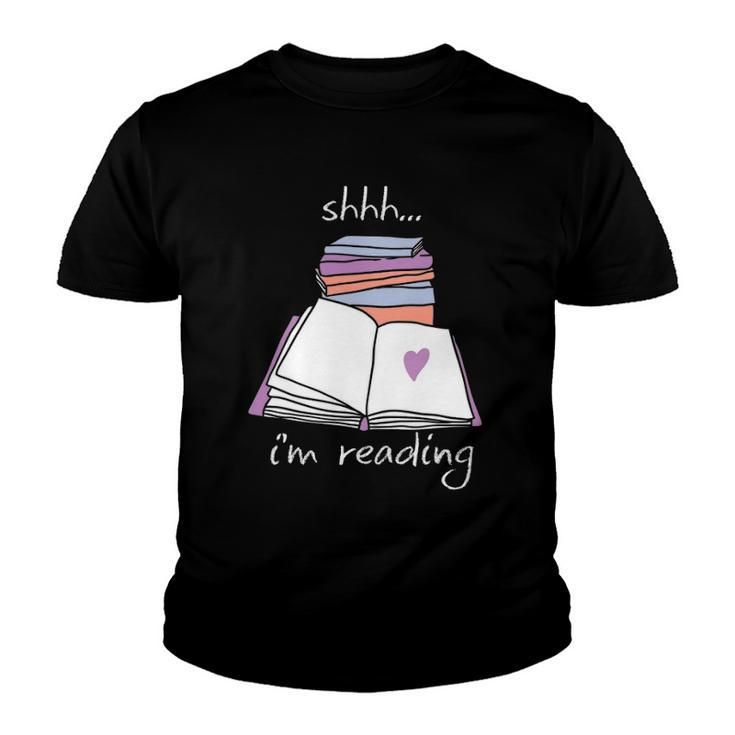 Book Reading Library Shh Im Reading Youth T-shirt