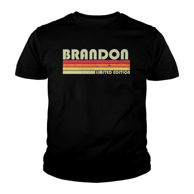 Brandon Gift Name Personalized Funny Retro Vintage Birthday Youth T-shirt