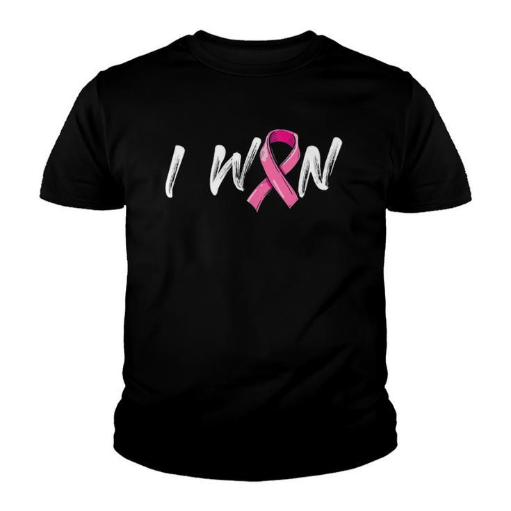 Breast Cancer Awareness I Won  Pink Ribbon Survivor Youth T-shirt