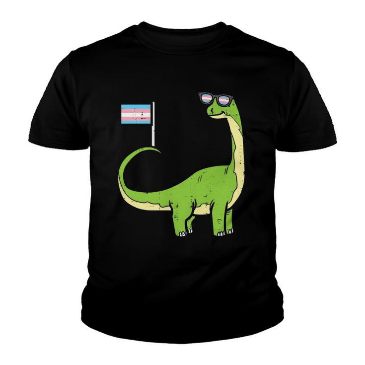 Brontosaurus Dinosaur Dino Lgbt Transgender Trans Pride Youth T-shirt