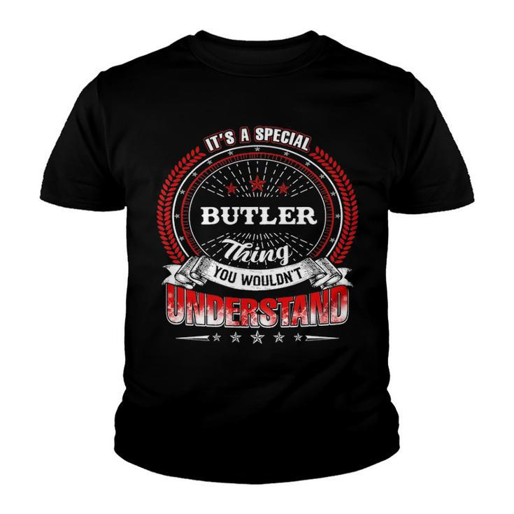 Butler Shirt Family Crest Butler T Shirt Butler Clothing Butler Tshirt Butler Tshirt Gifts For The Butler  Youth T-shirt