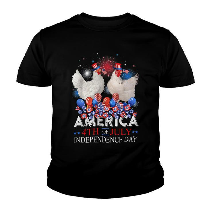 Chicken Chicken Chicken America 4Th Of July Independence Day Usa Fireworks V2 Youth T-shirt