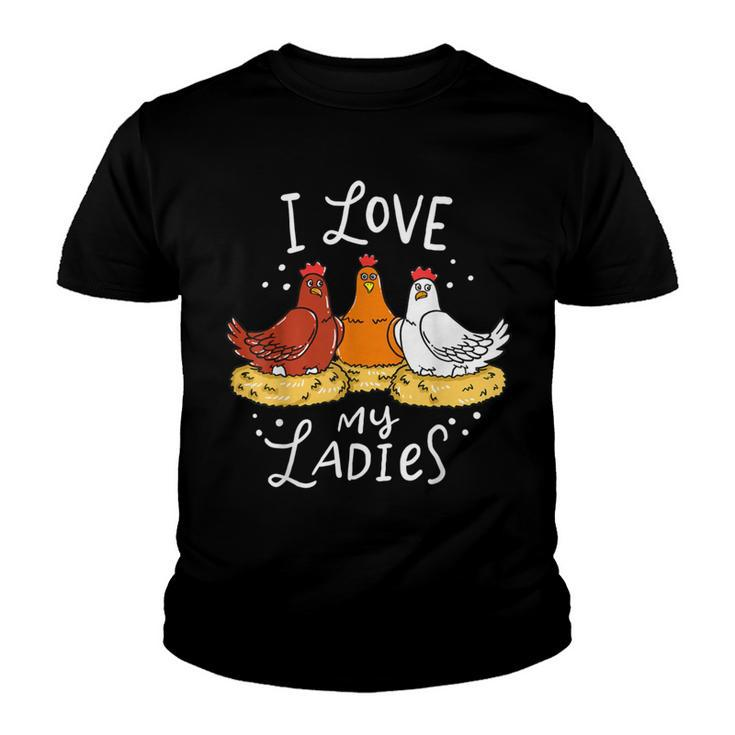 Chicken Chicken Chicken Chicks Eggs Farmer Funny Gift Youth T-shirt