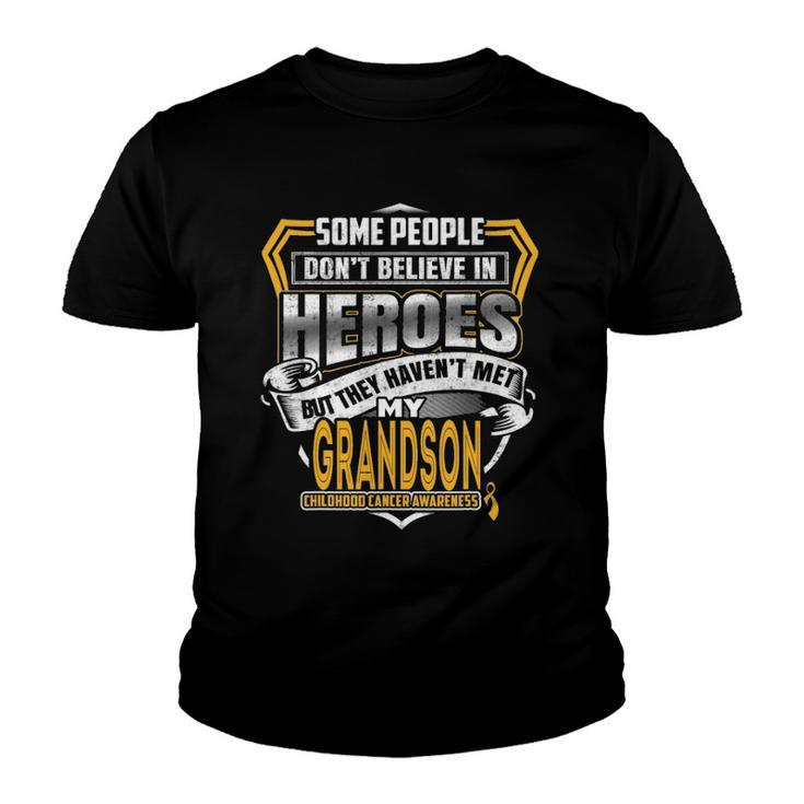 Childhood Cancer Warrior - I Wear Gold For My Grandson Youth T-shirt
