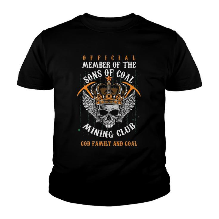 Coal Miner Collier Pitman Mining Member Of The Sons Of Coal Youth T-shirt
