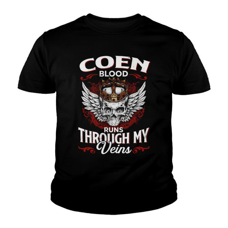 Coen Blood Runs Through My Veins Name V2 Youth T-shirt