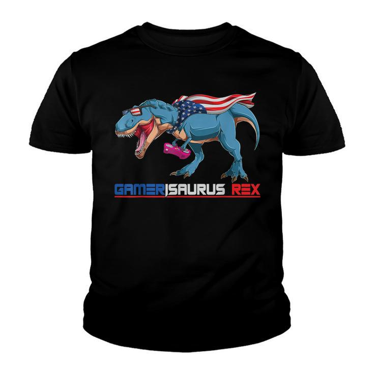 Cool 4Th Of July  T Rex Dinosaur Amerisaurus Rex  Youth T-shirt