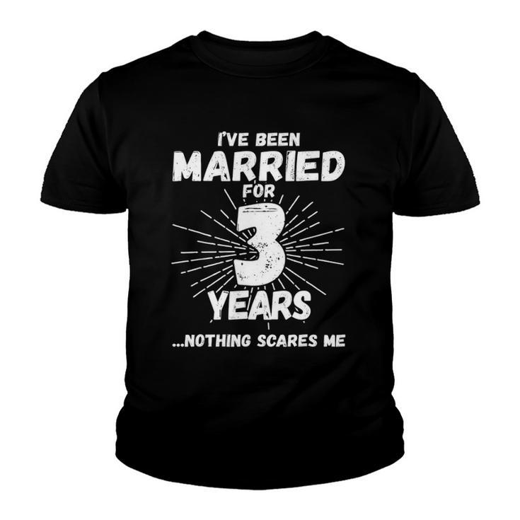 Couples Married 3 Years - Funny 3Rd Wedding Anniversary Youth T-shirt