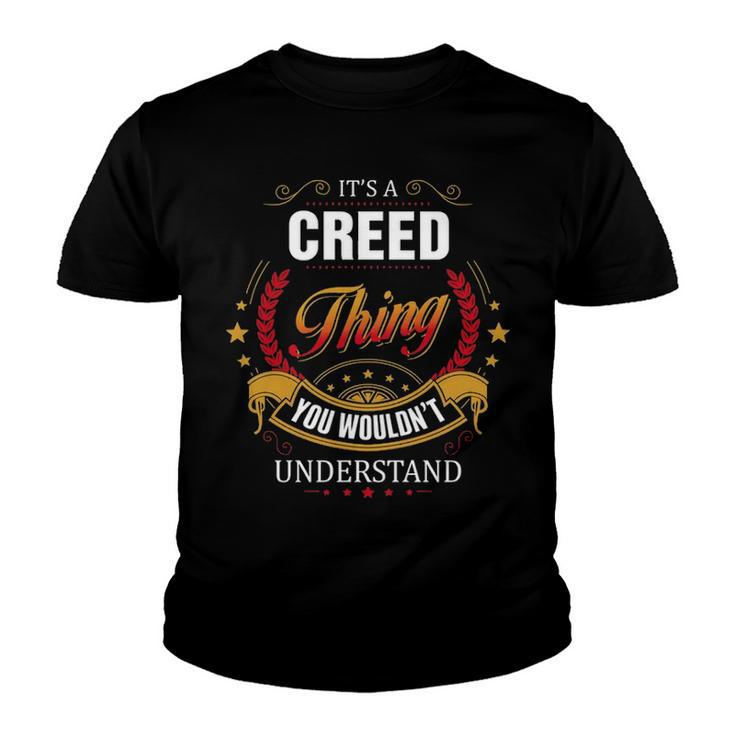 Creed Shirt Family Crest Creed T Shirt Creed Clothing Creed Tshirt Creed Tshirt Gifts For The Creed  Youth T-shirt