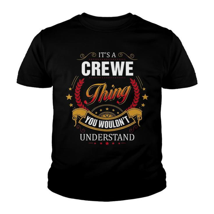 Crewe Shirt Family Crest Crewe T Shirt Crewe Clothing Crewe Tshirt Crewe Tshirt Gifts For The Crewe  Youth T-shirt
