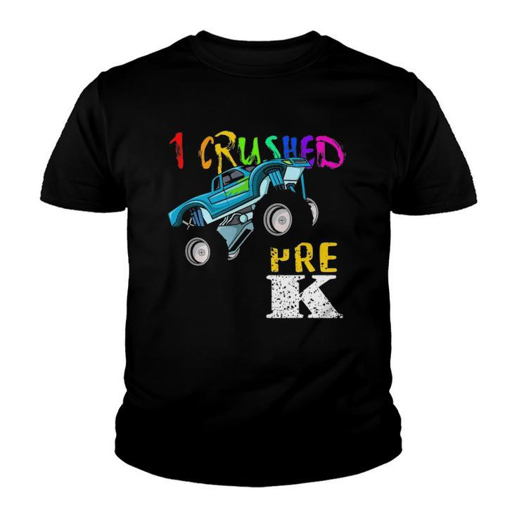 Crushed Pre-K Monster Truck Graduation Class Of 2022 Boys Youth T-shirt