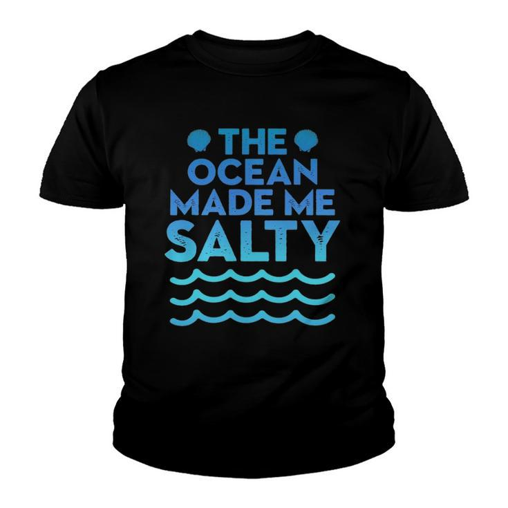 Cute Salt Water Beaches Ocean Make Me Salty Sea Shells Youth T-shirt