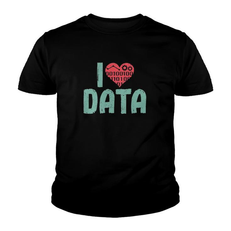 Data Encoder I Love Statistics Data Science Data Analysts Youth T-shirt