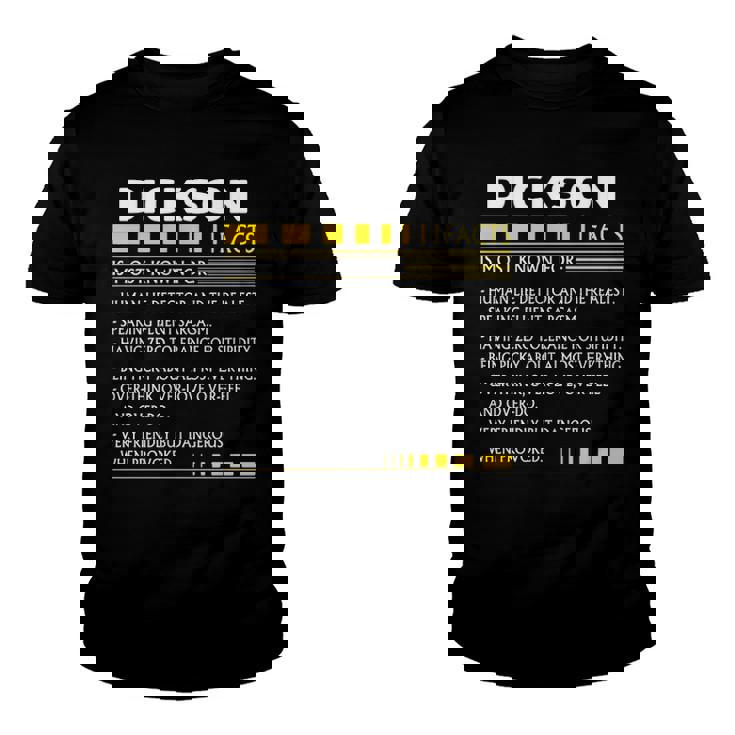 Dickson Name Gift   Dickson Facts V2 Youth T-shirt