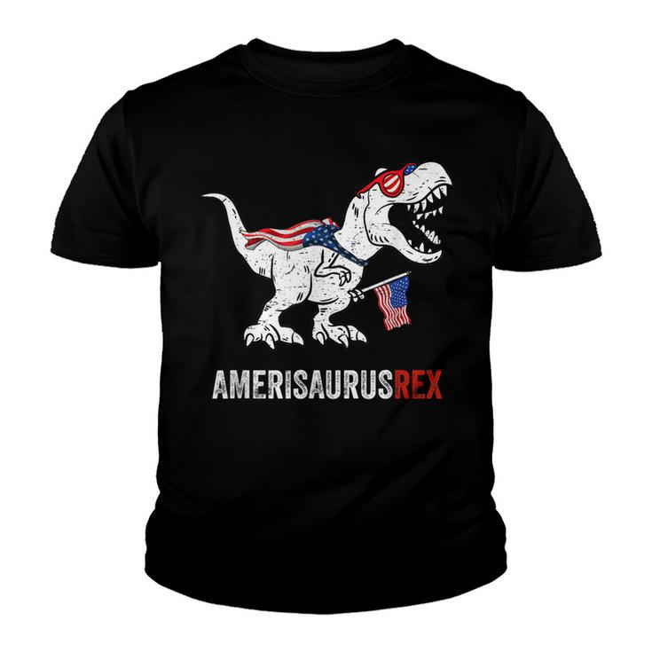 Dinosaur 4Th Of July  Kids Boys Amerisaurus T Rex Funny  Youth T-shirt