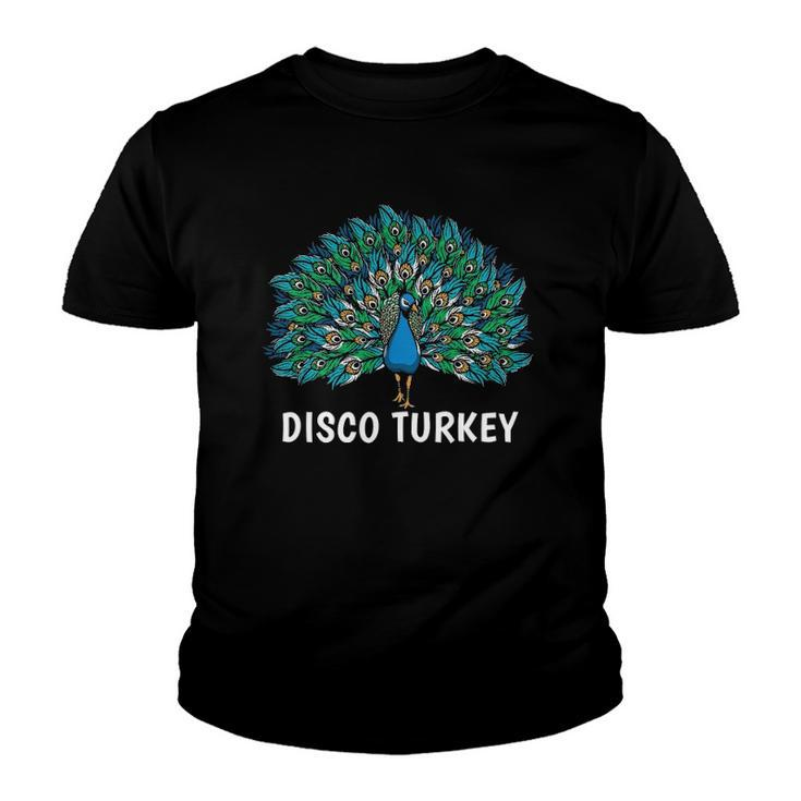 Disco Turkey Cute Peacock Design For Peacock Lover Youth T-shirt