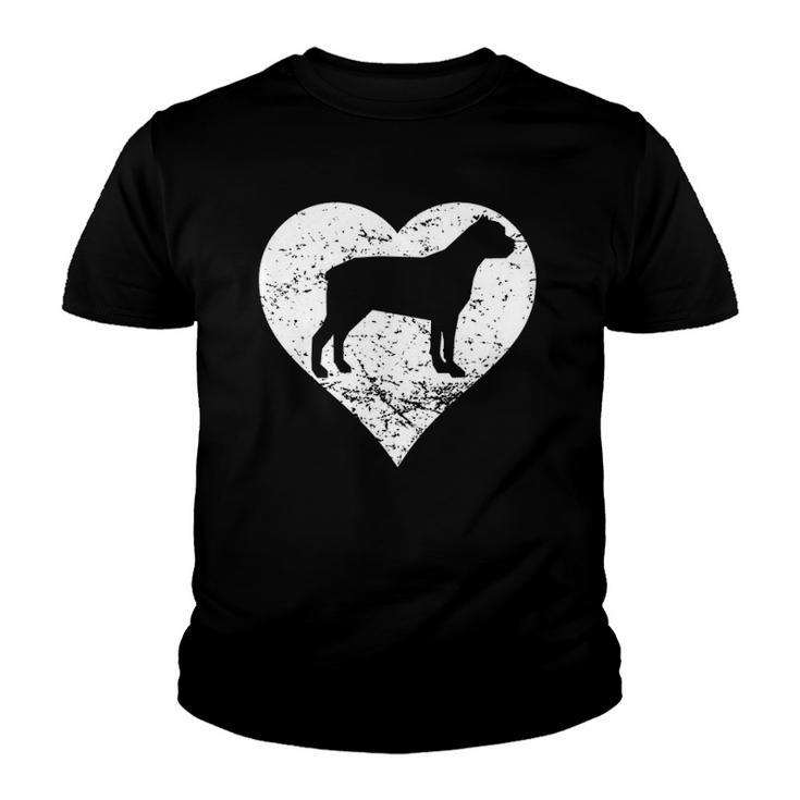 Distressed Cane Corso Heart Dog Owner Graphic  Youth T-shirt