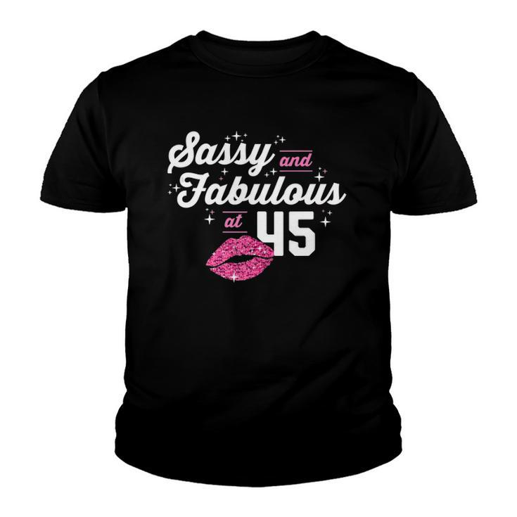Fabulous At 45 Years Old Gifts 45Th Birthday Chapter 45 Gift Youth T-shirt