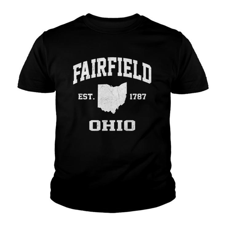 Fairfield Ohio Oh Vintage State Athletic Style Youth T-shirt