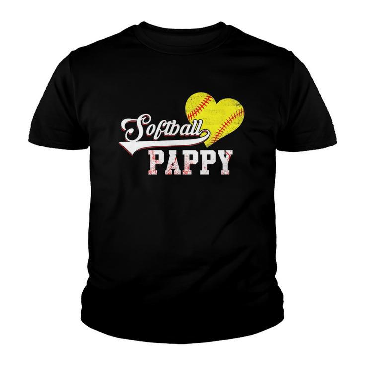 Family Softball Player Gifts Softball Pappy Youth T-shirt