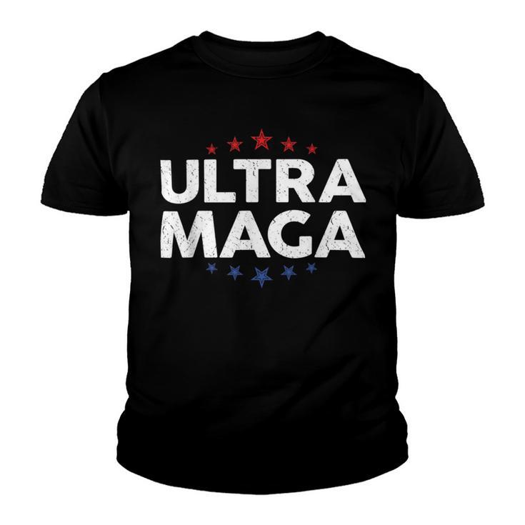 Funny Anti Joe Biden Ultra Maga Support Trump Patriotic Youth T-shirt