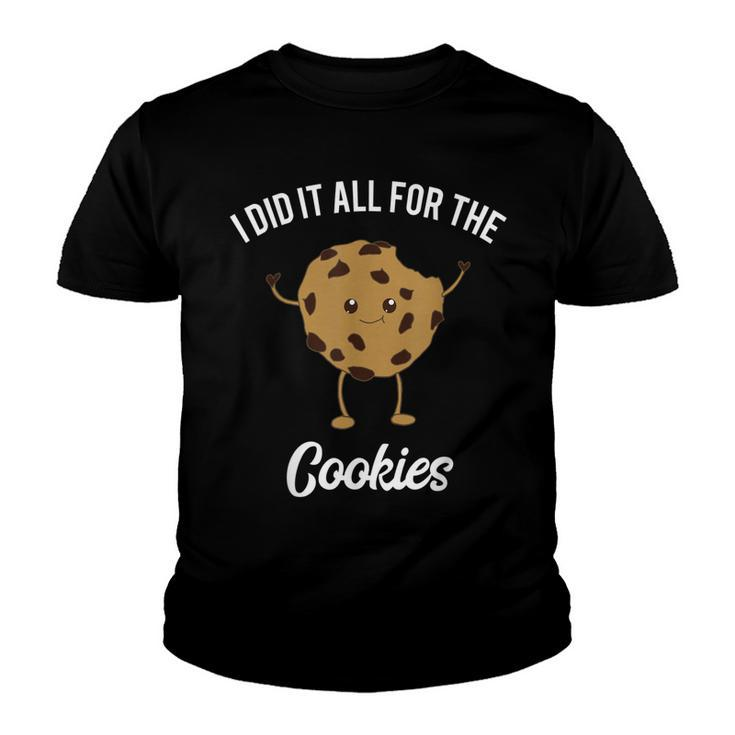 Funny Chocolate Chip Cookie Meme Quote 90S Kids Food Joke  Youth T-shirt