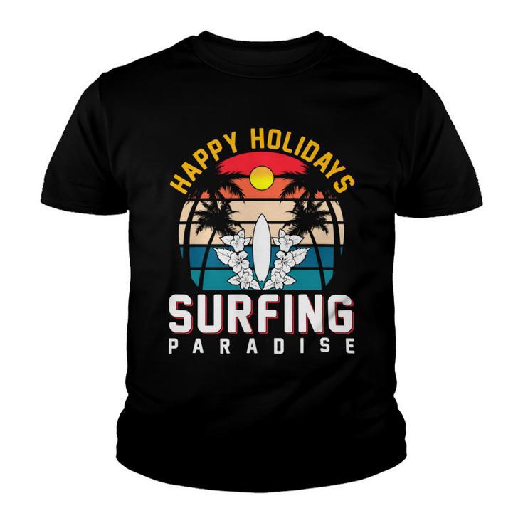 Funny Enjoy The Summer Holiday Summer Surfing Paradise Youth T-shirt