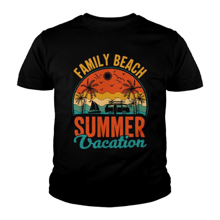 Funny Family Beach Summer Vacation  Youth T-shirt