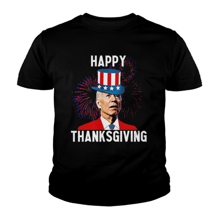 Funny Joe Biden Confused Thanksgiving For Fourth Of July Youth T-shirt
