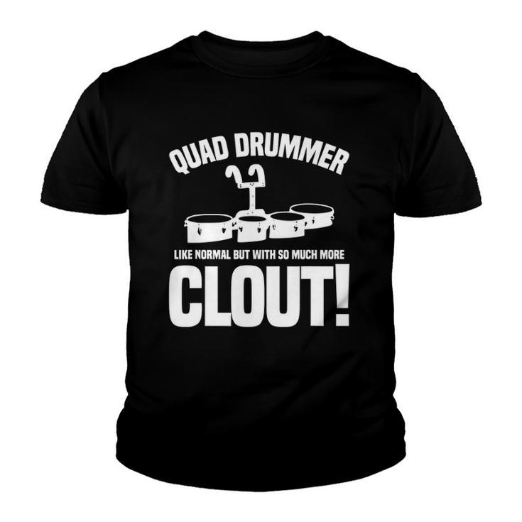 Funny Quad Drums Marching Band Drummer Youth T-shirt