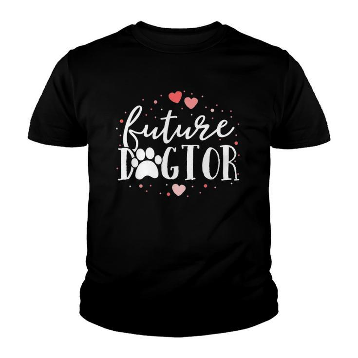 Future Dogtor Dog Doctor Vet Tech Veterinarian Student Gift Youth T-shirt