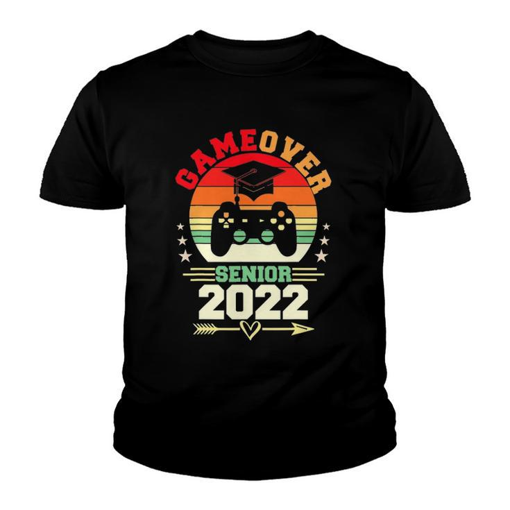 Game Over Class Of 2022 Senior Video Games Graduation Gamer Youth T-shirt