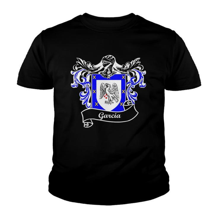 Garcia Coat Of Arms Surname Last Name Family Crest  Youth T-shirt