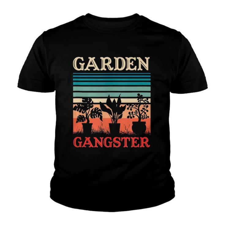 Garden Gangster Funny Gardening Retro Vintage Youth T-shirt