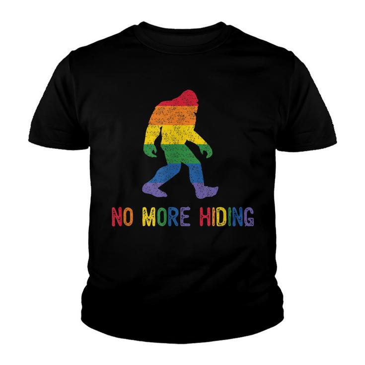 Gay Pride Support - Sasquatch No More Hiding - Lgbtq Ally  Youth T-shirt