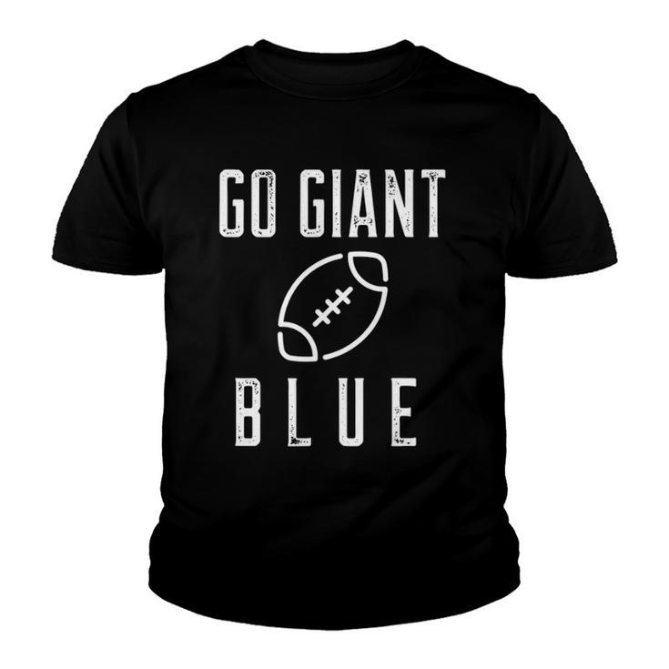Go Giant Blue New York Football Youth T-shirt