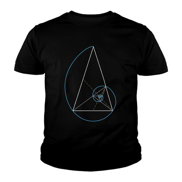 Golden Triangle  Fibonnaci Spiral Ratio Youth T-shirt