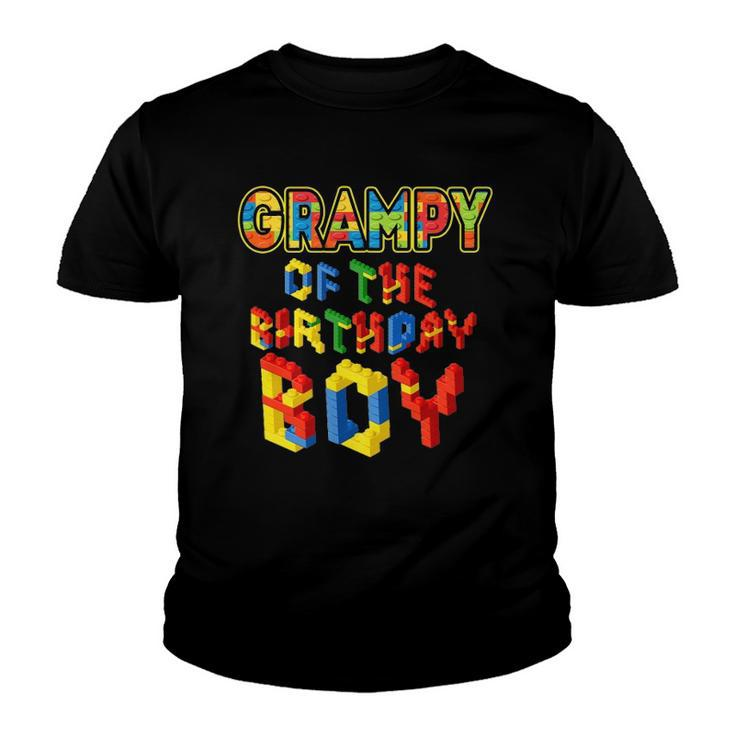 Grampy Of The Birthday Boy  Block Building Birthday Boy Youth T-shirt