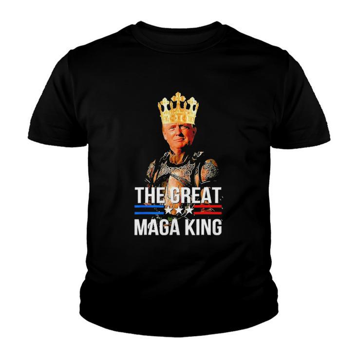 Great Maga King Trump Ultra Maga Crowd Anti Biden Ultra Maga Youth T-shirt