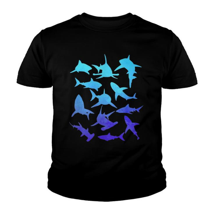 Great White Sharks Hammerhead Shark Lover Vintage Graphic Youth T-shirt