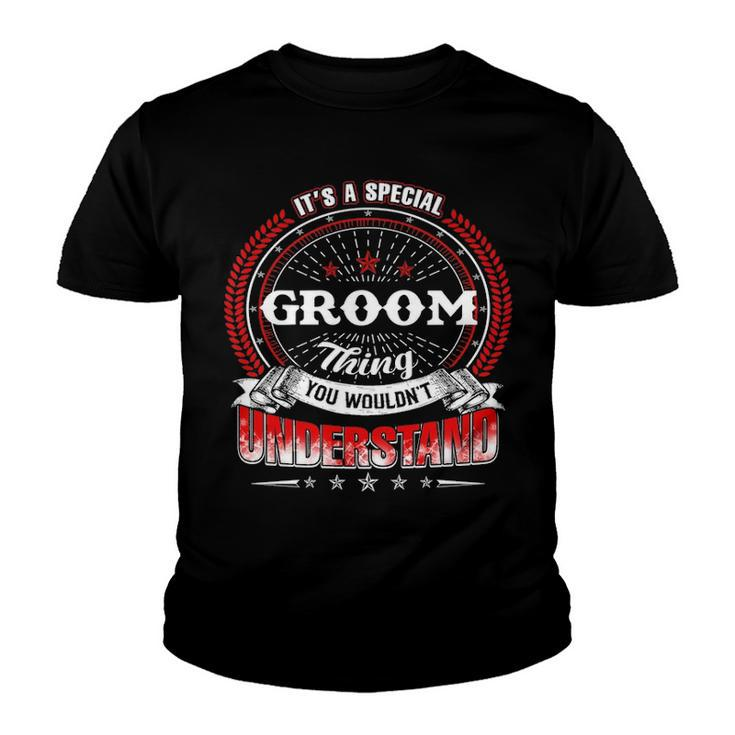 Groom Shirt Family Crest Groom T Shirt Groom Clothing Groom Tshirt Groom Tshirt Gifts For The Groom  Youth T-shirt