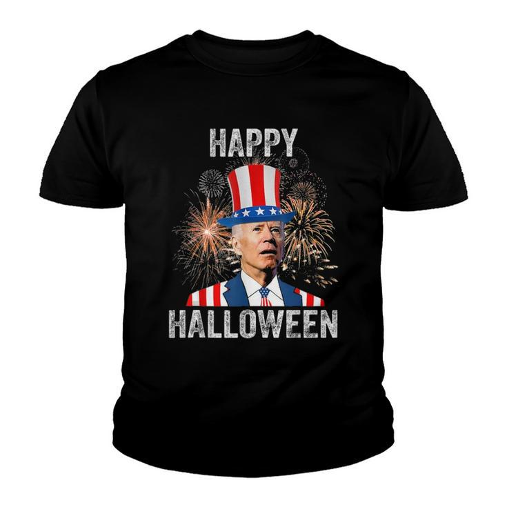 Halloween Funny Happy 4Th Of July Anti Joe Biden  Youth T-shirt