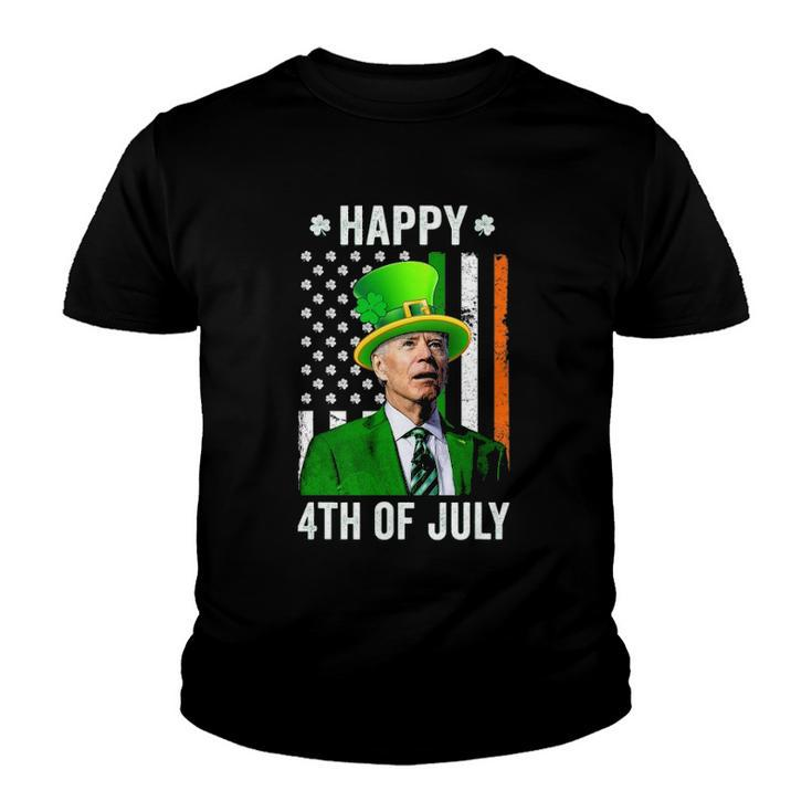 Happy 4Th Of July Joe Biden St Patricks Day Leprechaun Hat Youth T-shirt