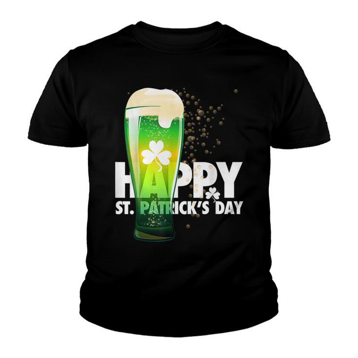 Happy Saint Patricks Day  Irish Green Shamrock Beer  Youth T-shirt